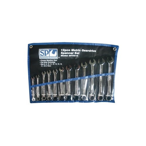 Spanner Set Geardrive Flat Roe Metric 12Pc - SP10212