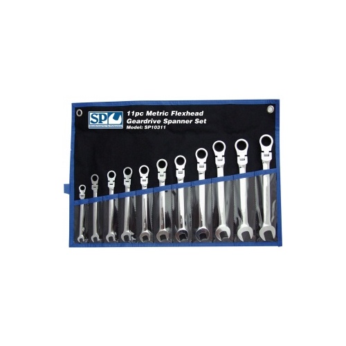 Spanner Set Flexhead Geardrive Roe Metric 11Pc