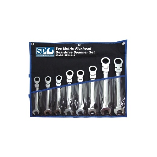 Spanner Set Flexhead Geardrive Roe Jumbo Metric 8Pc