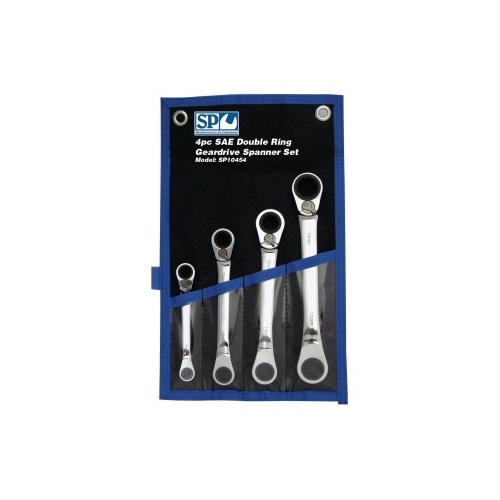 Spanner Set Double Ring Geardrive Sae 4Pc