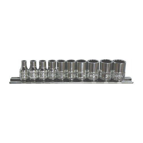 Socket Rail 1/4Dr 12Pt 10Pc Metric - SP20130