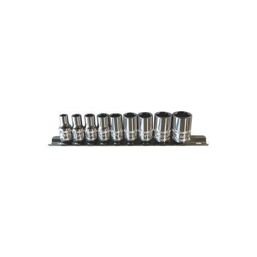 Socket Rail 1/4Dr 6Pt 9Pc Sae