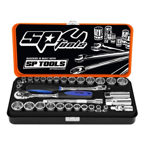 Socket Set 3/8Dr 6Pt 32Pc Metric/Sae