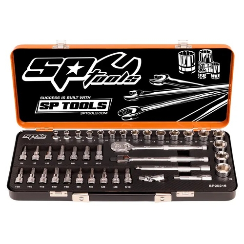 3/8"Dr Socket Set - 6pt Metric, Inhex, Torx, Spline - 39pc - SP20216