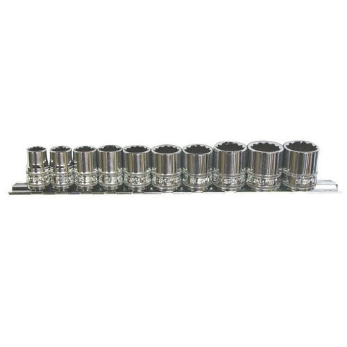 Socket Rail 3/8Dr 12Pt 10Pc Metric