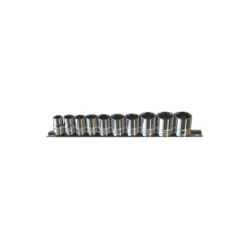 Socket Rail 3/8Dr 6Pt 10Pc Metric