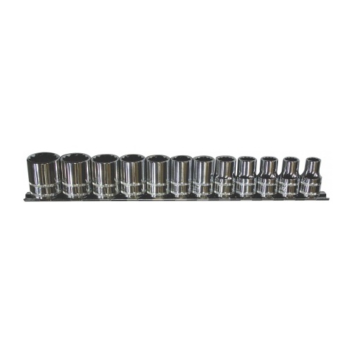 Socket Rail 1/2Dr 6Pt 12Pc Metric