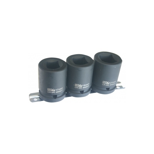 Socket Rail Impact 3/4Dr Double Square 3Pc Metric - SP20470