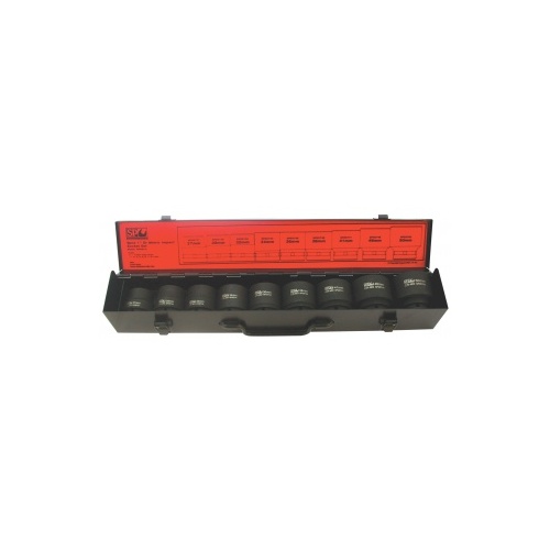 Socket Set Impact 1"Dr 6Pt 9Pc Metric