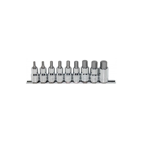 Socket Rail Set 1/2"Dr 9Pc Sae Inhex