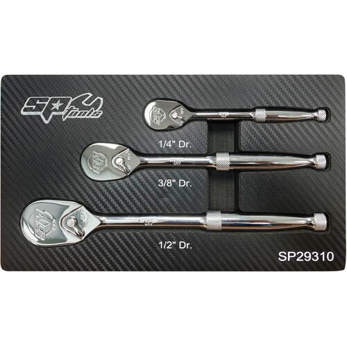 Ratchet Set 1/4,3/8,1/2Dr 90T Sealed Head SP Tools
