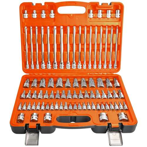 Socket Bit Set, Hex & Torx - Metric/Sae 84PC