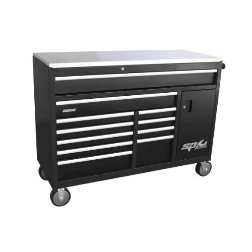 12 Draw Toolbox Black And Chrome Sumo Series Roller Cabinet
