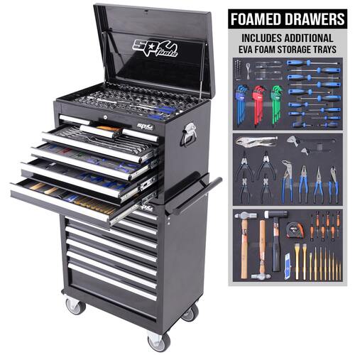 Custom Series Tool Kit - 244pc - Metric/SAE - Black/Chrome - Bonus EVA Storage Trays