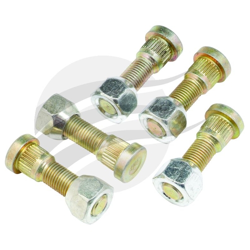 Packet 5 Wheel Studs And Nuts 7/16" X 1 5/8" Hub Studs Zinc - ST716B