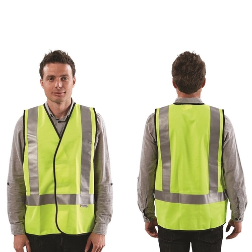 Yellow H Pattern Day/Night Vest 3M Tape- 2XL - SVDNHY-2XL