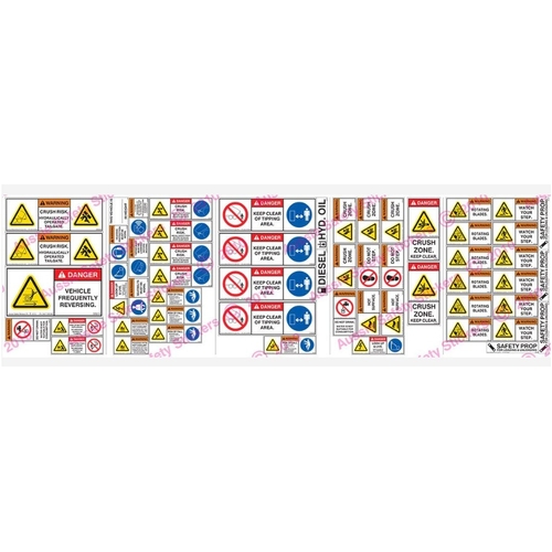 Road Sweeper Saftey Sticker Kit - SWPSK