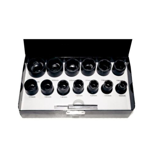 No.T4213 - 13 Piece 1/2" Drive Metric Impact Twist Sockets