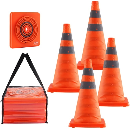 Safety Cones, 4 Pack 18 inch Collapsible - TC18C-4