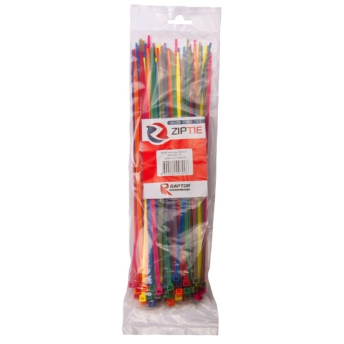300mm x 4.8mm 80Pack Mixed Colour Cable Ties - TCP3048-80