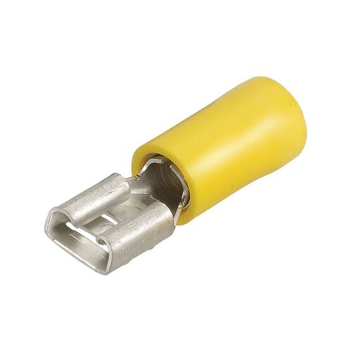 Packet 10 Female Blade Terminal 6.3Mm Insulated Pvc Copper Sleeve