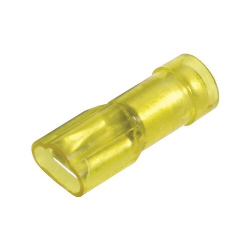 Packet 10 Female Blade Terminal 6.3Mm Fully Insulated Pvc Copper