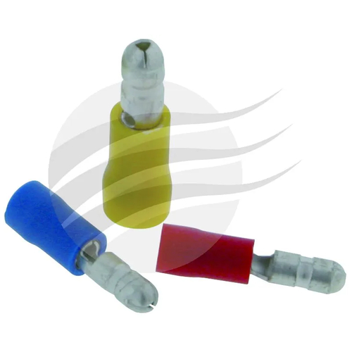 100pc Crimp Terminal Male Bullet Red