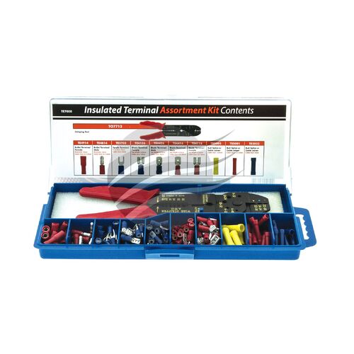 Double Crimped Terminal Assortment Kit 142 Pieces Include
