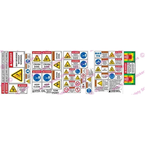 Telescopic Handler/Loadall Saftey Sticker Kit