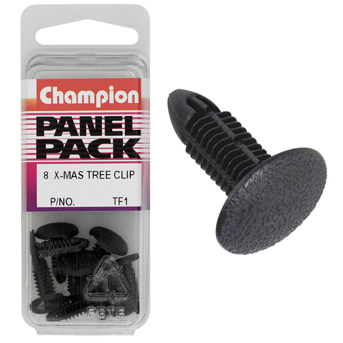Xmas Tree Clips-Col: Black-Len: 18Mm-Hole: 5Mm-Head: 13Mm