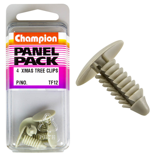Xmas Tree Clips-Col:Grey-Len:21Mm-Stem Dia: 8Mm-Head:17.5Mm