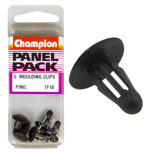 Retainer Clips-Col: Black-Len: 13Mm-Hole: 5Mm-Head: 13Mm
