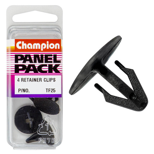 Retainer Clips-Col: Black-Len: 18Mm-Hole: 7Mm-Head: 20Mm