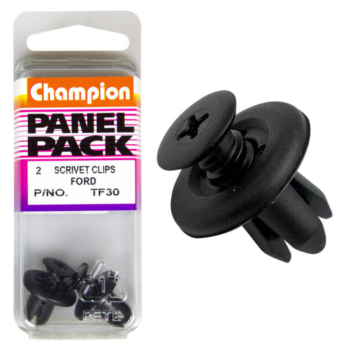 Push Rivets-Col: Black-Len: 12.5Mm-Hole: 8.4Mm-Head: 18Mm