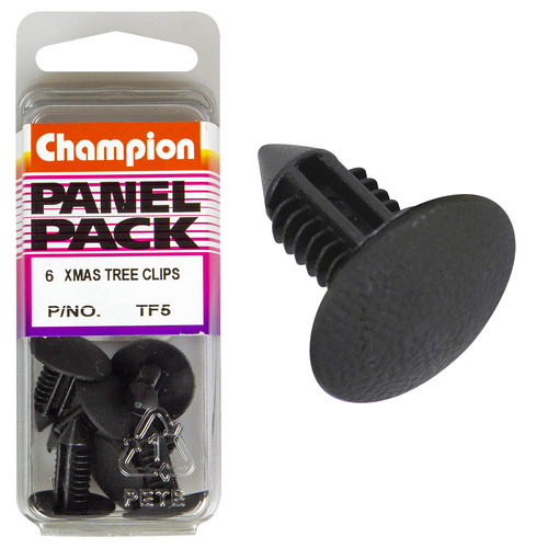 Xmas Tree Clips-Col: Black-Len: 22Mm-Hole: 8Mm-Head: 18Mm