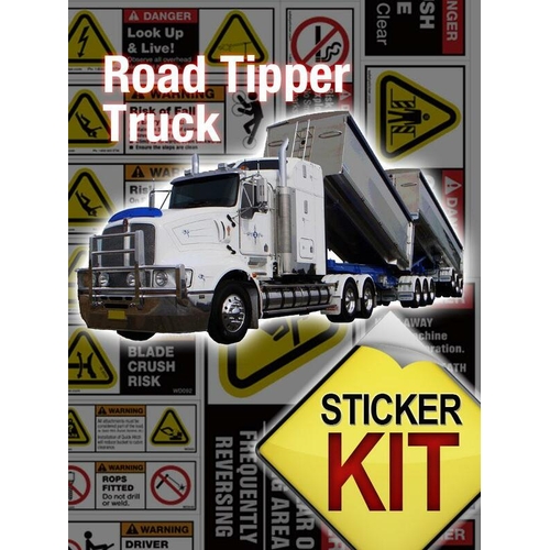 Tipper (Double) Safety Sticker Sheet - TIPDSS