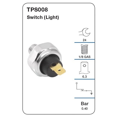 Oil Pressure Switch 0.40 Bar 1/8 Gas (Light)