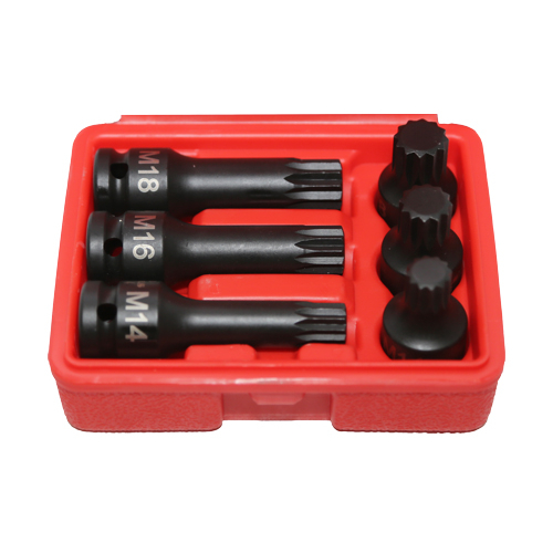 No.TX030 - 6 Piece Multi-Spline Impact Socket Set
