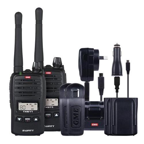 TX677TP 2 Watt UHF CB Handheld radio - Twin pack