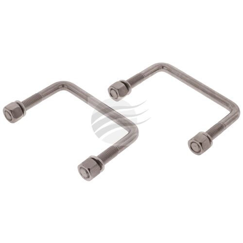 Packet 2 U-Bolt 4" X 2" With Nuts And Spring Washers 100Mm X 50Mm