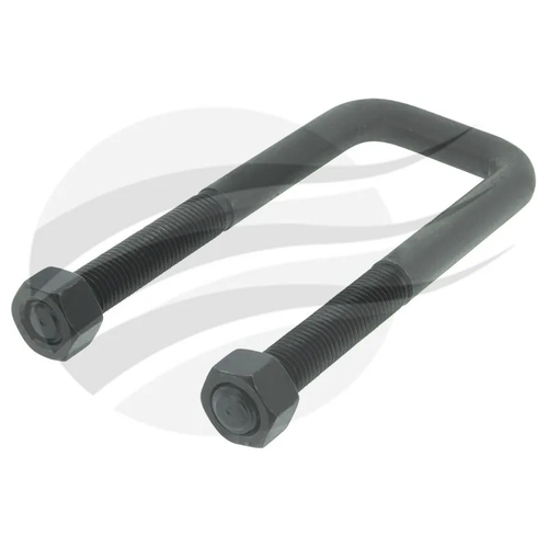 U-BOLT 50mm T/S 50mm SQUARE AXLE 160mm LONG W/ NYLOC NUTS - UB5015