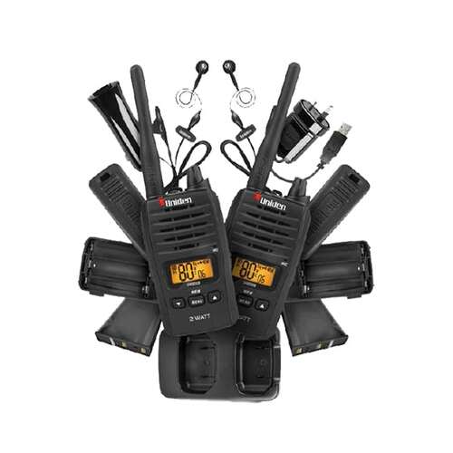 80 Channels 2 Watt UHF Handheld Radio Twin Pack