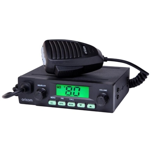 Uhf025 80 Channel 5 Watt Radio + Axis Ch300 Black Flexible - UHF025