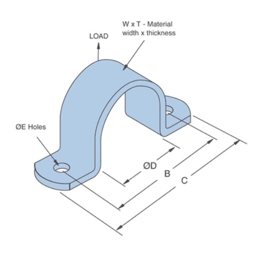 UN30-168 HD Saddle Clamp 168MM HDG