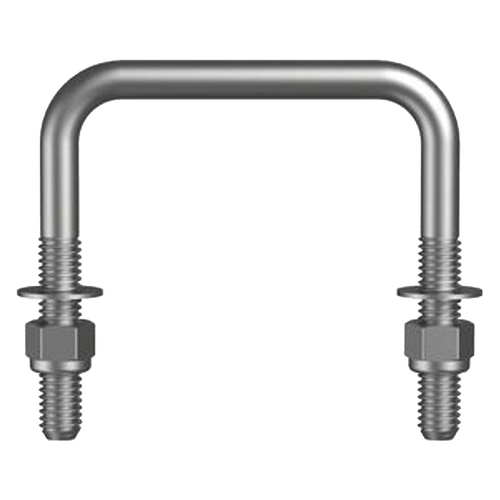 U Bolt square Gavanised M12 x 77 x 80 x 50mm Thread Length