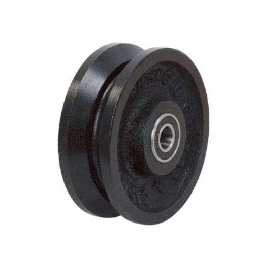 100mm V Groove Track Wheel | 1/2" Axle Diameter (VG459-50) - VG459-50