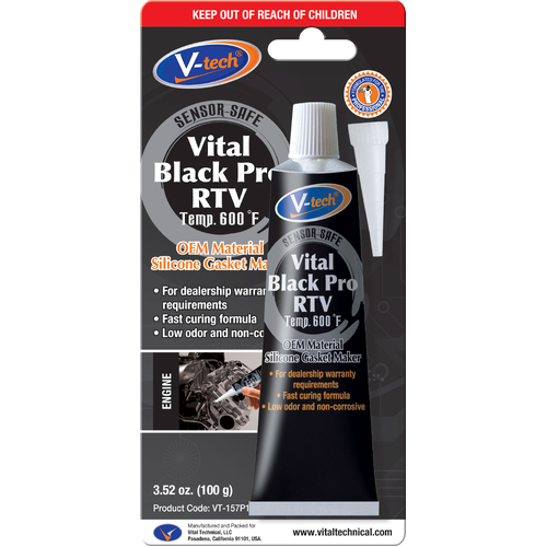 V-Tech Vital Black Pro RTV 100gm - VT157P