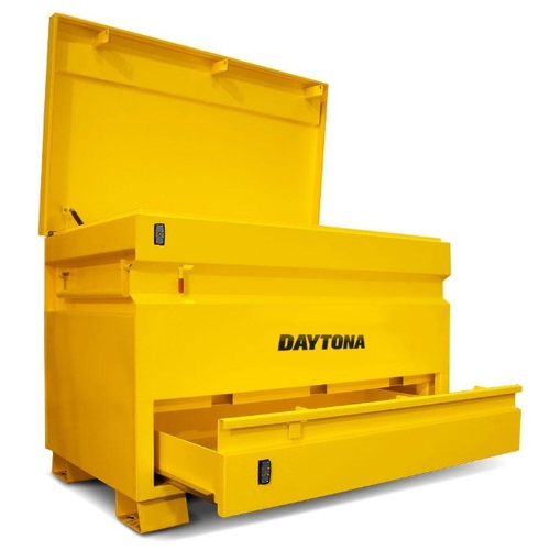Daytona B1200 1220 x 765 x 890mm Yellow Steel Jobsite Tool Box Sitebox with Drawer