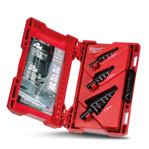 Milwaukee 48899399 3pce Metric Step Drill Bit Set