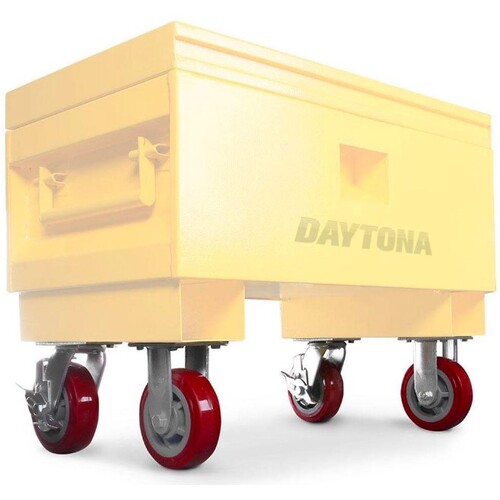 Daytona BWHE 6" Tool Box Caster Wheels 4 Pce Kit For Daytona Site Storage Boxes